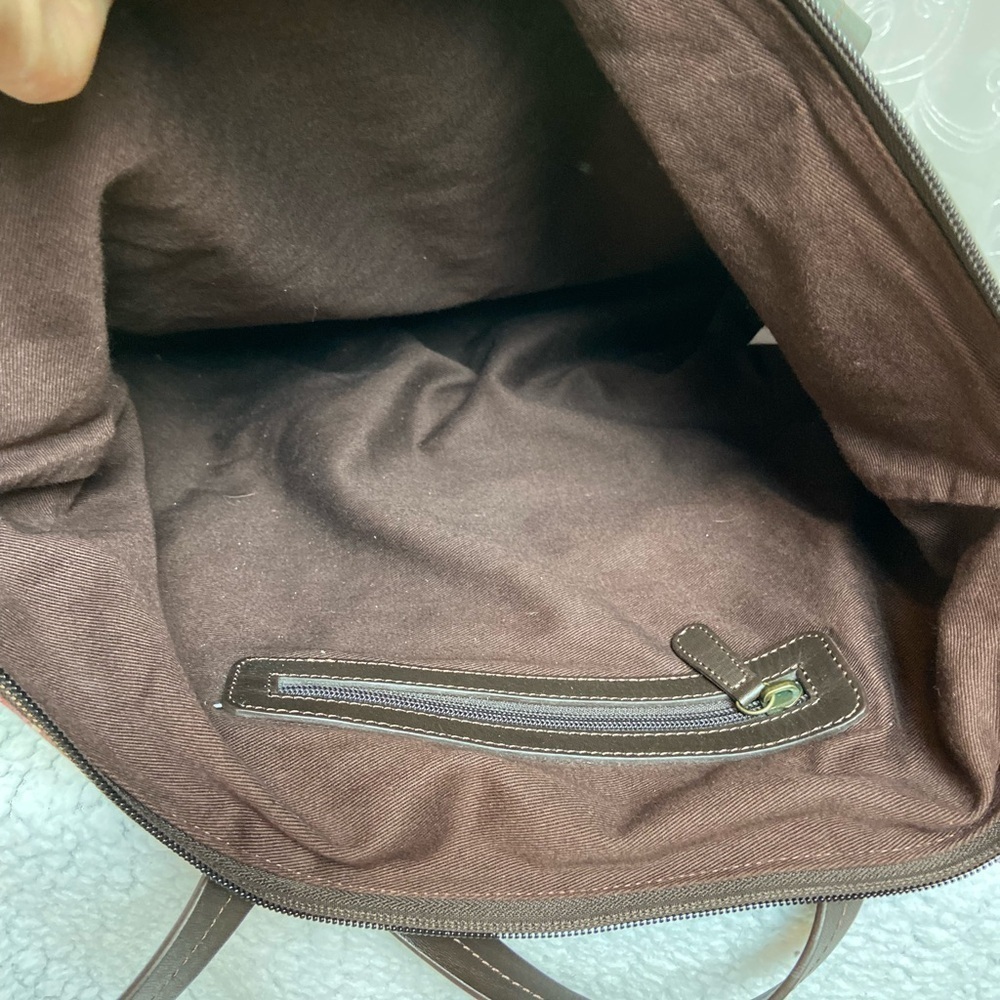 Vida Rae Bright Large Fabric/Leather Tote - Picture 10 of 13